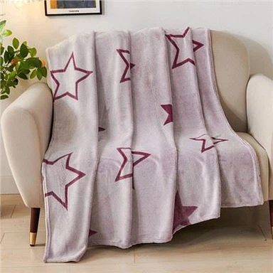 Manta de franela con patrón de estrella