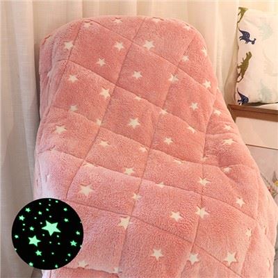 Manta de peso brillante con patrón de estrellas